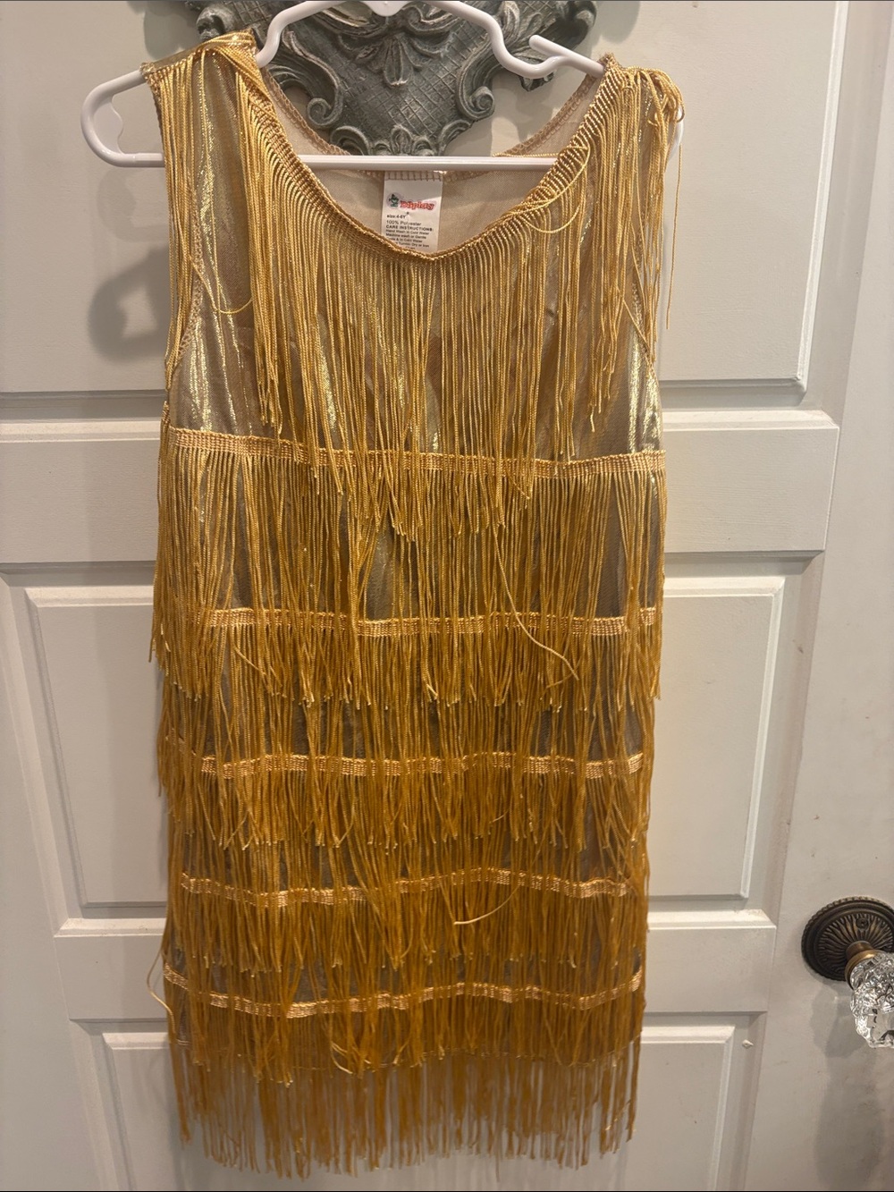 Taylor swift kids Gold Fringe Party Dress